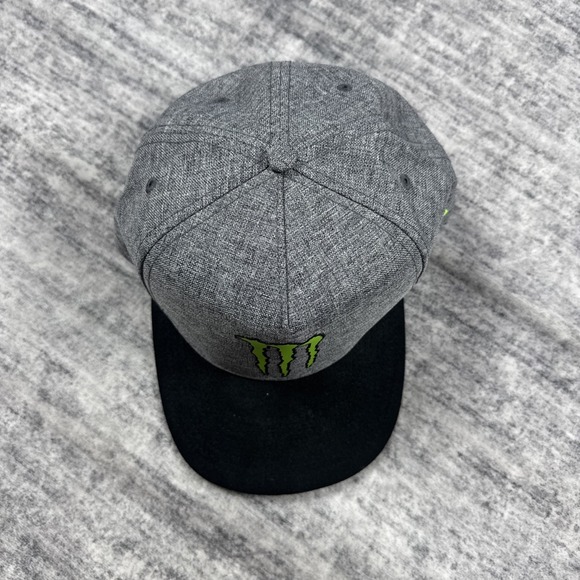 New Era 9FIFTY Monster Energy Hat Men's Adjustable Grey Black Neon Green Cap - Picture 9 of 9